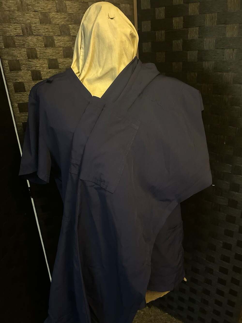 Natural Uniforms Modern Fit Cool Stretch Scrub Set Navy Blue Size Large